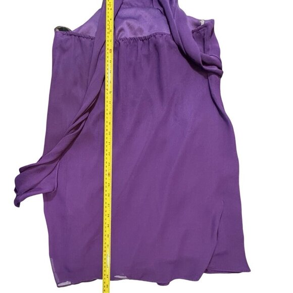 GB Whimsigoth Prom Party Dress Juniors Large Purple Chiffon Flowy Fairy - Picture 11 of 15